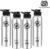 Pigeon Inox Hydra 900 ml Bottle(Pack of 4, Black, Steel/Chrome, Steel)