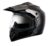 Vega Off Road ISI Certified Gloss Finish Full Face Dual Visor with Peak Helmet for Men and Women Outer Clear Visor and Inner Smoke Sun Visor(Black, Size:L)