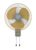 Bajaj Rapido HS 400mm Grey & Yellow Wall Fan