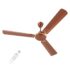 Polycab Zoomer Prime 1200mm 5-Star BLDC, Remote Ceiling fan for home | 100% Copper, High Air Delivery, 6 Speed Setting, Sleep Mode, Reverse Rotation, Boost Technology | 3 Years Warranty【Smoke Brown】
