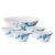 Larah by Borosil Mimosa Fluted Series Opalware 5 Pcs Pudding Set | Microwave & Dishwasher Safe | Bone-Ash Free | Crockery Set For Dining & Gifting | Bowls Set | White
