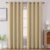 Cortina 80-90% Blackout Solid Door Curtains 7 Feet Set of 2 – Thermal Insulated | Curtain for Living Room | Drapes for Bedroom | (7 Feet, Beige)