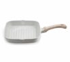 GREENCHEF Aluminium Die Cast Grill Pan 240 mm- Pebble, 5 Layer Healthy Granite Non-Stick Coating, PFOA Free