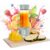 Amazon Basics Portable Hand Blender for Smoothies & Juices | USB Rechargeable | 6 Stainless Steel Blades | 500 ml Food Grade Jar | 1 year Warranty | 2×2000 mAh Batteries (Saga Green)