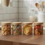 Amazon Brand – Solimo Glass Borosilicate Jar 600Ml,Transparent,4 PCS