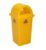 Nilkamal Plastic open top dome dustbin 80 LTR (Yellow)