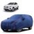 Sulfar 100% Water Resistant Car Body Cover Compatible with Mirror for MG Astor (Triple Stitched, Full Bottom Elastic, Blue Tafetta with Red Piping)