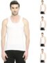 VIP BONUS CLASSIC Mens 100% Cotton Sleeveless White Vest, 85 Size, Pack of 5