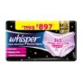 Whisper Super Absorbent Period Panty, 18 M-L Pants, 360 Degree Leakage Protection* for Heavy Flow, Panty like Fit, Full back Coverage, Absorbs Heavy Gushes, Silky Soft, Comfortable Feel