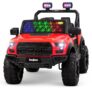 Baybee Bronco Battery Operated Electric Ride on Toy Jeep with RGB Windshield Light & Music for Kids, Boys, Girls, Baby Big Car to Drive, 3 to 8 Years, Red