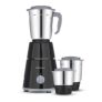 Bajaj GX-1 Mixer Grinder 500W | Superior Mixie For Kitchen | 2-In-1 For Dry Grinding | Blade Function With Titan Motor | 3 Stainless Steel Mixer Jars | 1 Year Product Warranty By Bajaj 【Black】