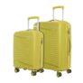 Kamiliant by American Tourister Rock-Lite 66L Hard Sided Trolley Bag for Men & Women with 3 Digit Combination Lock, Set of 2pc (Small & Medium) – Cress Green