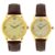 Titan Bandhan Quartz Analog With Day & Date Champagne Dial Brown Leather Strap Couple Watch – NT15802490YL05