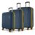 Safari Genius Alley Set of 3 (Cabin+ Medium + Large) Trolley Bags Hard Case Polypropylene, 4 Wheels, 360 Degree Wheeling Luggage, Travel Bag, Suitcase for Travel, Trolley Bags for Travel, Navy