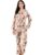 UNIfringe Women’s Rayon Printed Summer Night Dress for Women – Soft & Comfortable Sleepwear Set with Top & Bottom – Stylish Printed Pattern, Lightweight Loungewear | Night Suit Women Brown