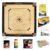 KOXTONS – Carrom Board 32 INCH Full Size with 1.5″ Border & (Super) with STRICKER & Accessories and Vista 11 INCH Chess Conquer Gift Set