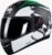Steelbird Air-1 Beast Matt Finish with Plain Visor (L-600 MM, Matt Black with Green)
