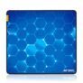 Ant Esports Hexa Mouse Pad 260X210X3mm Anti-fray Stitching, Waterproof Surface & Non-Slip Rubber Base Stitched Edges Gaming Mouse Mat for Laptop, Compatible with Laser and Optical Mice – Blue Hexagon
