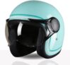 TVS MissFit Women’s Open Face Helmet | Lightweight Shell | Pastel Colors Designed Exclusively for Women | Extreme Comfort Fit for Girls | Clear Visor | DOT & ISI Certified (Aqua/S)