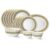 Larah by Borosil Regal Fluted Series Opalware Dinner Set | 21 Pieces for Family of 6 | Microwave & Dishwasher Safe | Bone-Ash Free | Crockery Set for Dining & Gifting | Plates & Bowls | White