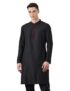 Amazon Brand – Symbol Men’s Blend Regular Solid Rayon Kurta (SY-A22-MNA-ETK-01_Black