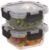 Amazon Brand – Solimo Glass Borosilicate Container 350Ml- Set of 2, Detachable Lid, Transparent