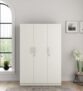 Spacewood Optima Wardrobe | 3 Year Warranty | Almirah, Cupboard, Almari, 3 Door Wardrobe, 2 Hanging Space|Engineered Wood| Kingston White