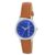 Maxima Leather Analog Blue Dial Women Watch-56132Lmli, Brown Band