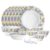 Larah by Borosil 27 Pieces Kora Opalware Dinner Set for Family of 6