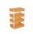 ARISTO Plastic Storage Rack 4 Shelfs, Brown (1 Piece), Medium (VR10931)