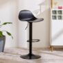 Home Centre | Vento Bar Chair | Metal Bar Stool | Black | 1 Year Warranty