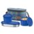 Milton Decker Lunch Box with Insulated Fabric Jacket, 3 Containers (1 Oval Stainless Steel 450 ml, 2 Inner Stainless Steel 450 ml), Microwave Safe & Leak-Proof Tiffin for Office, School, College, Blue