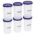 Amazon Brand – Solimo Plastic Slim Storage Container | Airtight | Leakproof | Set Of 6 | 600 Ml Each, Blue