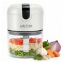 MILTON 6-in-1 Rechargeable Mini Electric Chopper I Unbreakable Food Grade Material I Stainless Steel Blade I Powerful Motor I Perfect to Chop, Mince, Cut, Dice, Whisk, Blend, Grey