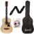 JUAREZ JRZ38C/NAT 38 Inches Lindenwood Right Handed Acoustic Guitar With Bag, Strings, Pick And Strap (Natural, Brown, 6 Strings)