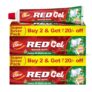 Dabur Red Gel Ayurvedic Toothpaste – 600g (150g x 4) | Reduction in Bad Breath, Plaque & Gingivitis | Freshness with Protection | For Healthy Gums & Effective Dental Care