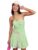 Tokyo Talkies Green & Pink Floral Printed A Line Dress
