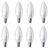 PHILIPS 2.7-Watt 250-lumen Frosted Candle E14 Base (Cool White, Pack of 8) – Decorative, Ambience for Chandeliers, Wall lights, Desk lamps, Floor lamps