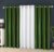 YUKANY Eyelet Polyester Modern Solid Crush Set of 3 Pcs. Window Curtains (5 Feet, 2 Dark Green + 1 White)