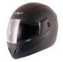 Vega Cliff ISI Certified Lightweight Full Face Gloss Finish Helmet for Men and Women with Clear Visor(Black, Size:M)