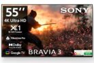 Sony BRAVIA 3 Series 139 cm (55 inches) 4K Ultra HD AI Smart LED Google TV K-55S30B (Black)