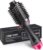 One Step Hair Dryer Brush – Hot Air Brush Hair Dryer & Volumizer | Heat Settings | Hair Straightener & Styler Brush for Fast Drying, Smoothening & Salon Blowout | Black & Pink