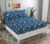 BSB Home 120 Tc Double Floral Printed Bedsheet with 2 Pillow Covers | 110 GSM Soft Brushed Microfiber – Breathable & Wrinkle Free – (86 X 88 Inch, Dark Blue & Yellow & White), 144 Tc