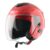 Vega VO 04 Punch Dual Visor Open Face Riding Helmet with Lightweight Shell, Shock-Absorbing Liner, Comfortable Interior, Aerodynamic Design, Ventilated Fit, and Modern Cherry Red Styling Cherry Red M