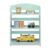 USA Kids Bookshelf Wooden Front Facing Book Display 3 Shelf Organizer