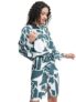 Vishudh Women 3/4 Sleeve Mandarin Neck Dress VPa1000199 Blue M