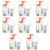 Orient Electric 9W High Glow LED bulb| 180-degree wide beam angle| Voltage surge protection up to 4 kV| 6500K, Cool White| B22d base| Made in India| Pack of 8