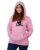 More & More Women’s Fleece Neck Hooded Sweatshirt (Mini Hoodie Pink
