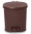 CELLO Classic Plastic Pedal 12 Liters, DustBin with Lid Plastic Garbage Waste Pedal Bin with Inner Bucket for Kitchen/Home/Office/Bathroom (Strong and durable Body)-Brown