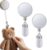 Hddify Self Adhesive Retractable Towel Clip Holder, Stainless Steel No Drill Wall Mounted Cloth Hanger with Pull Cord for Dish Towels, Hand Towels and Cleaning Rags in Kitchen or Bathroom
